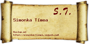 Simonka Tímea névjegykártya