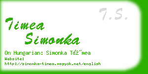 timea simonka business card